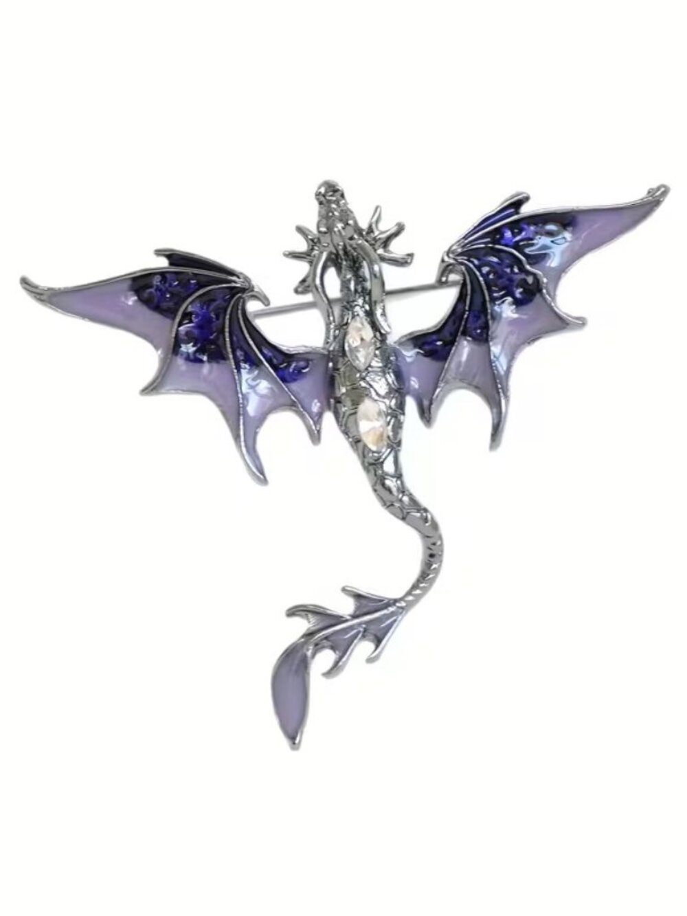 Dinosaur Brooch Purple Green or Red Flying Dragon Shape Pin Z185